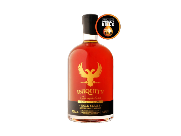 Iniquity Gold Label Batch 007 Australian Malt Whisky by Tin Shed Distillery 700mL