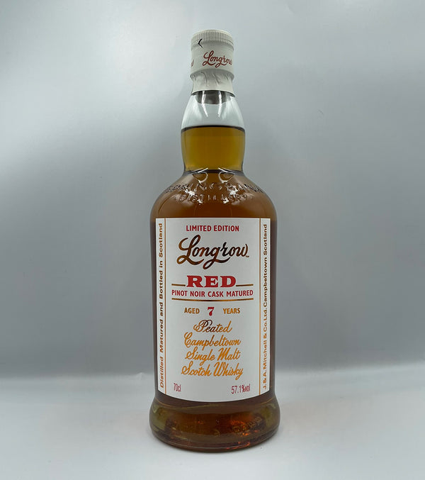 Longrow 7 Year old Red French Pinot Noir cask single malt scotch 700mL