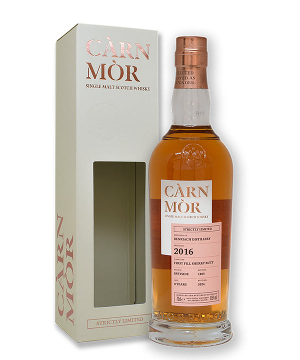 Benriach 8 Year Old 2016 (Sherry Butt) Carn Mor Strictly Limited Scotch Whisky 700ml