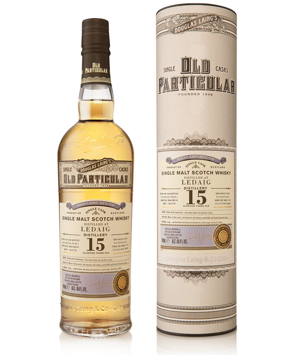 Ledaig 15 Year Old 2008 - Douglas Laing's Old Particular Scotch Malt Whisky 700mL