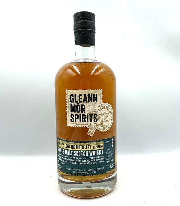 Lowland 'Ayrshire' 8 Year Old Single Malt Scotch Whisky, Gleann Mor Spirits 700ml